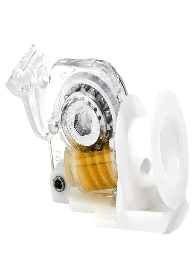 Surf turtle Tilt Mechanism Fits Hex Rod, 1/4" Hex Hole Ideal for 2" Horizontal Blinds with Transparent Thin Line and Curtain Accessories - Image 1